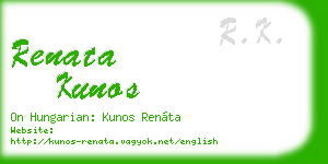 renata kunos business card