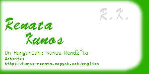 renata kunos business card